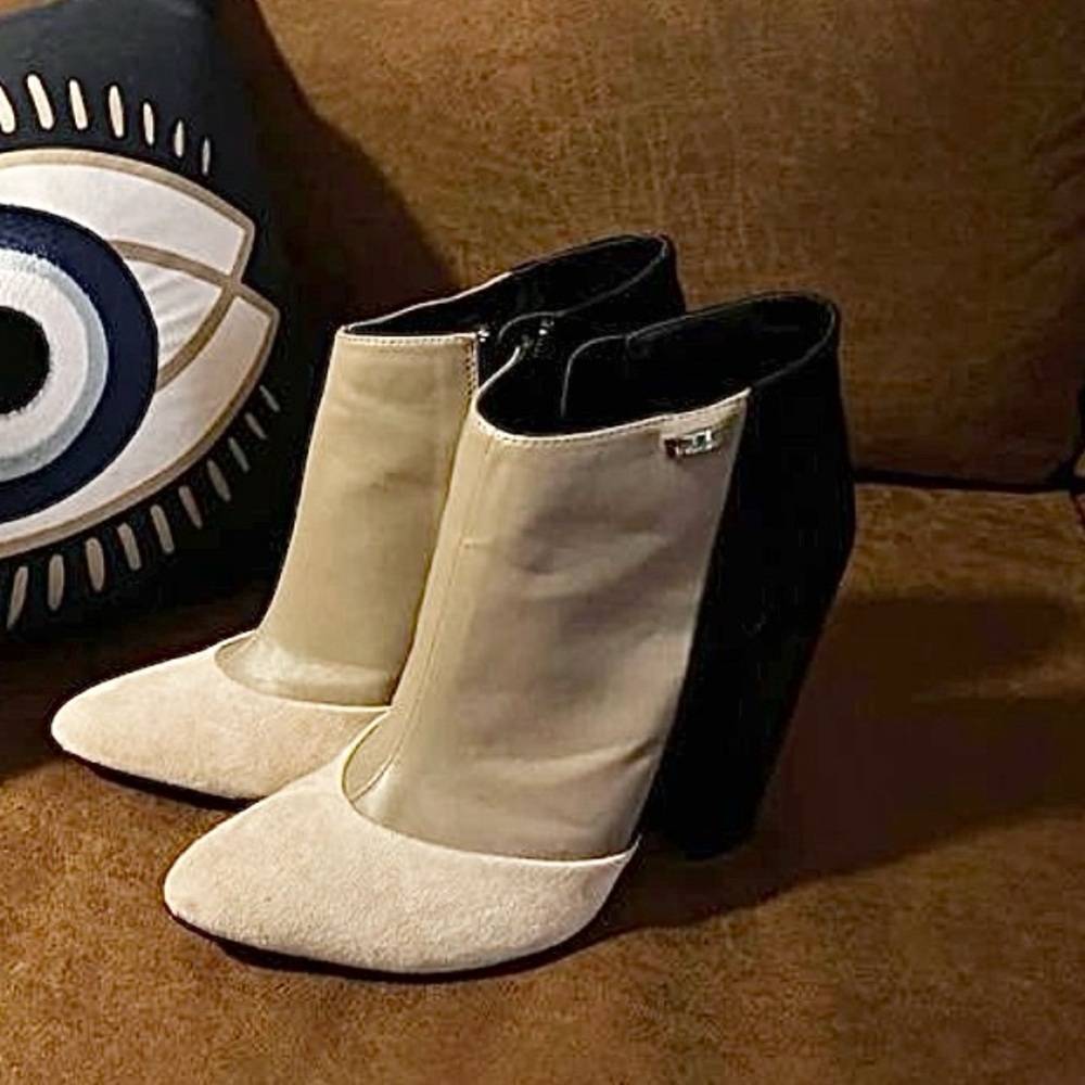 Calvin Klein Suede Color Block Booties - image 1